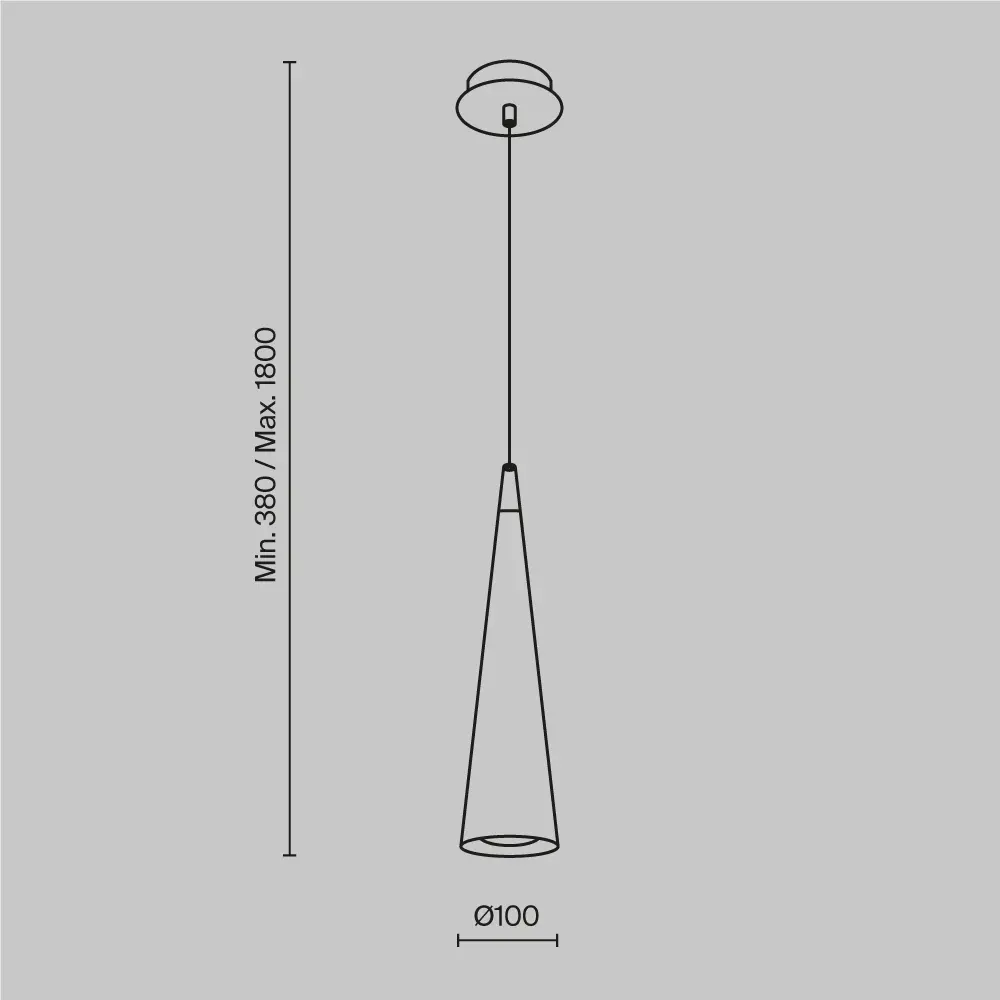 Подвесной светильник Technical P318-PL-01-N