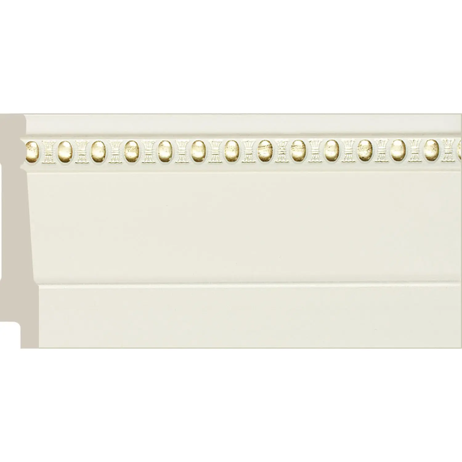ПЛИНТУС COSCA 90, БЕЛЫЙ С ЗОЛОТОМ, B1090/WG2