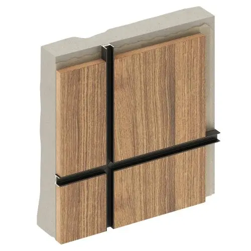 Разделительный профиль для пола и потолка Decaro D008 черный алюминий