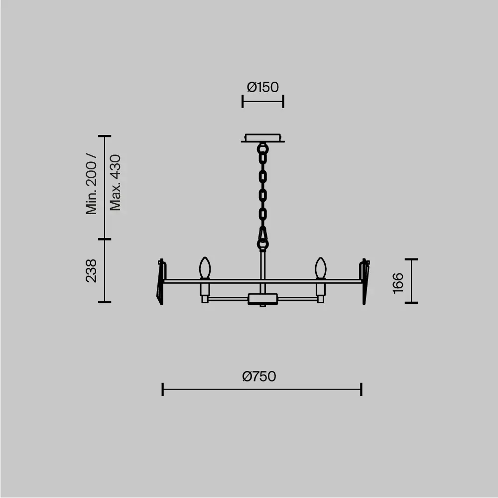 Подвесной светильник Maytoni MOD043PL-08CH