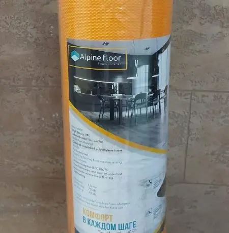 Подложка под кварцвинил Alpine Floor Orange Premium IXPE 1,5 мм под SPC