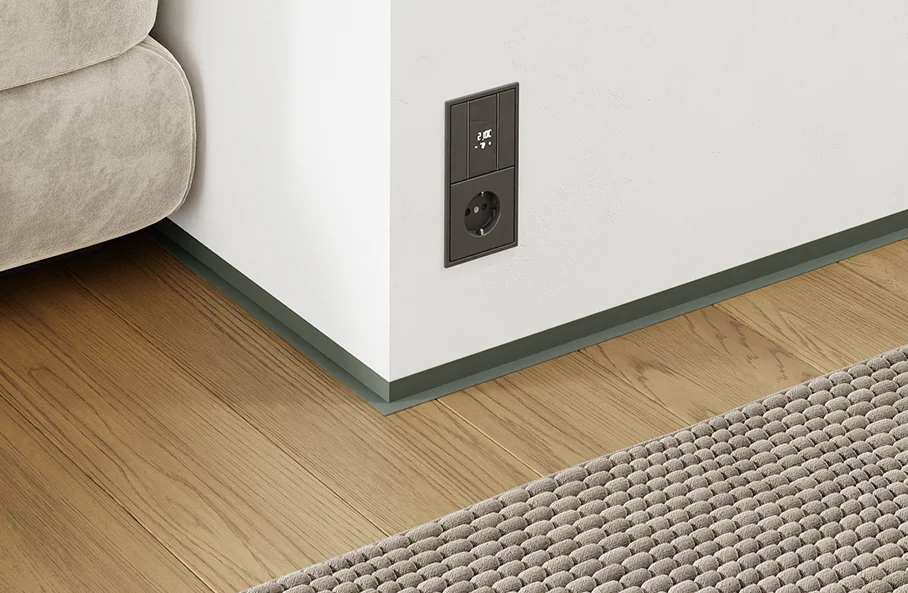 Микроплинтус L образный Брезентово-серый RAL 7010 85-95-74