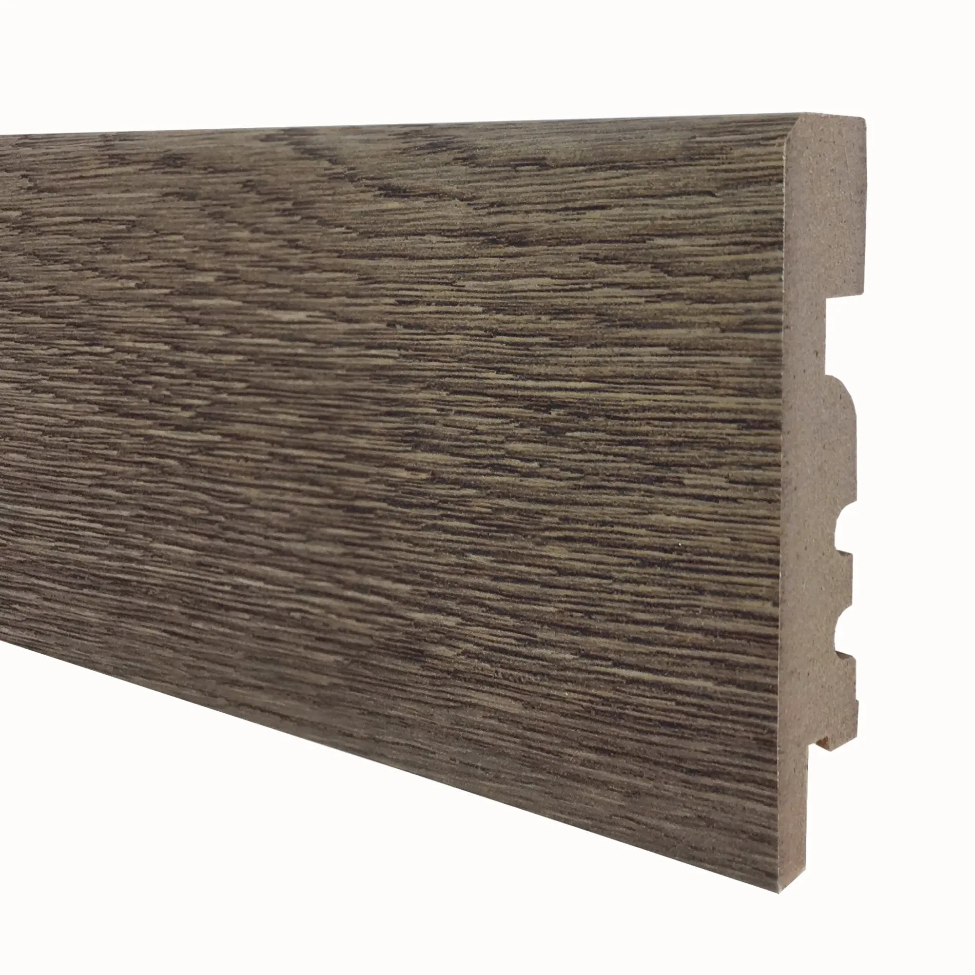 Плинтус ламинированный МДФ Finitura Dekor Дуб Art 52 (Браш) 80 мм х 16 мм х 2400 мм