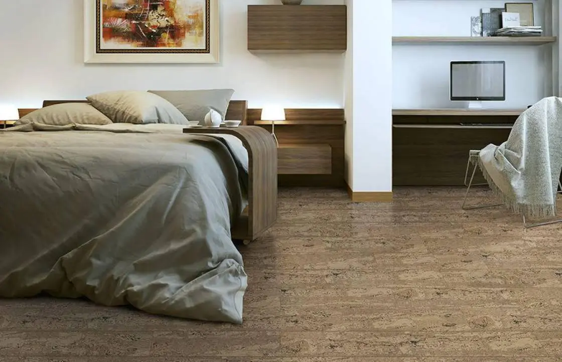 Пробковый пол на замках Comprido March плюсы