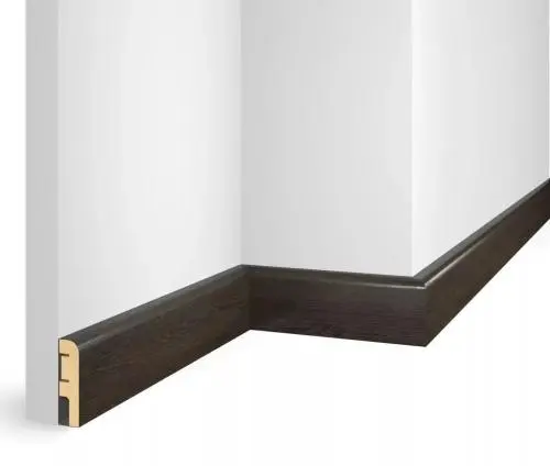 Плинтус МДФ Cosca Nanoflex EP02 Дуб темный 60х16х2400 мм из экополимера