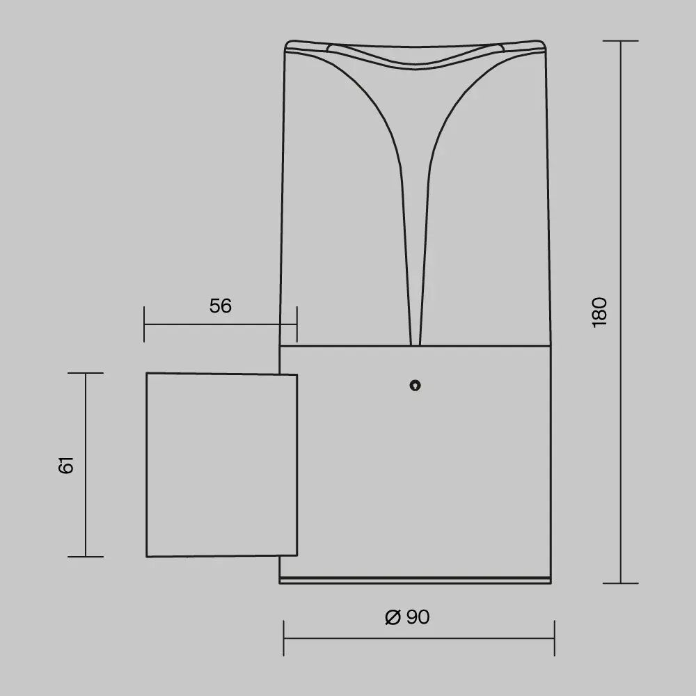 Настенный светильник (бра) Outdoor O016WL-01B
