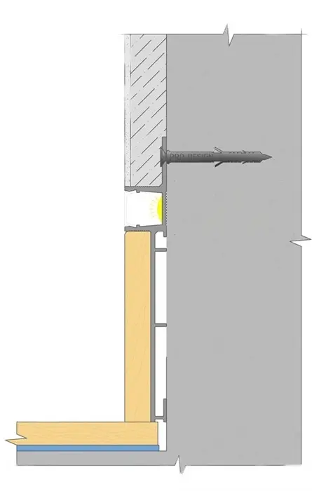 Скрытый плинтус Pro Design Combo 603 B Черный анодированный купить