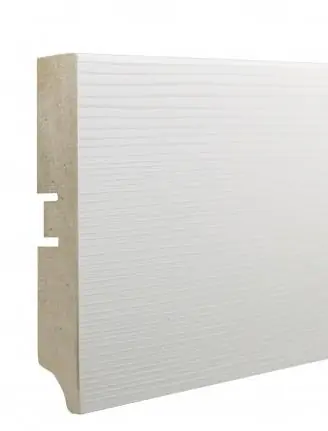 Плинтус МДФ Smartprofile Paint 3D wood 80А Фактурный белый под покраску купить