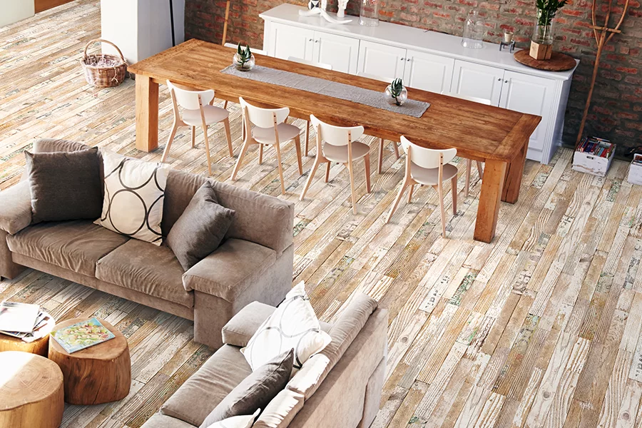 Пробковый пол с дизайном под дерево