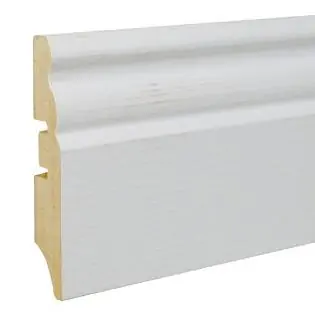 Плинтус МДФ Smartprofile Paint 3D wood 70Е Фактурный белый под покраску купить