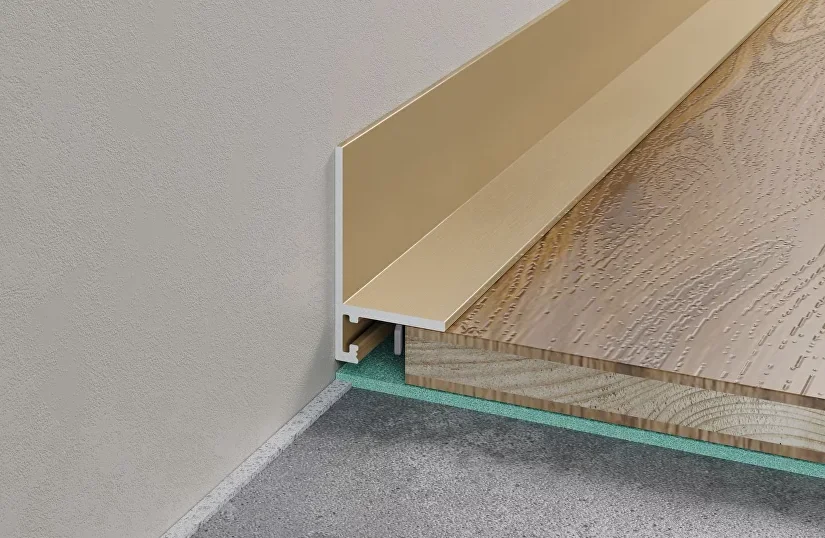 Микроплинтус Laconistiq L MAX Золотой анодированный