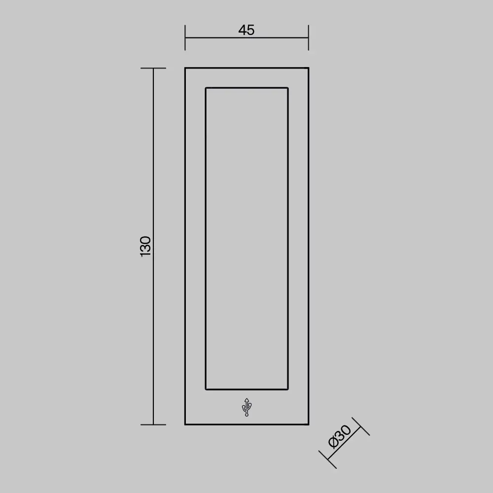 Настенный светильник (бра) Technical C077WL-L3B3K