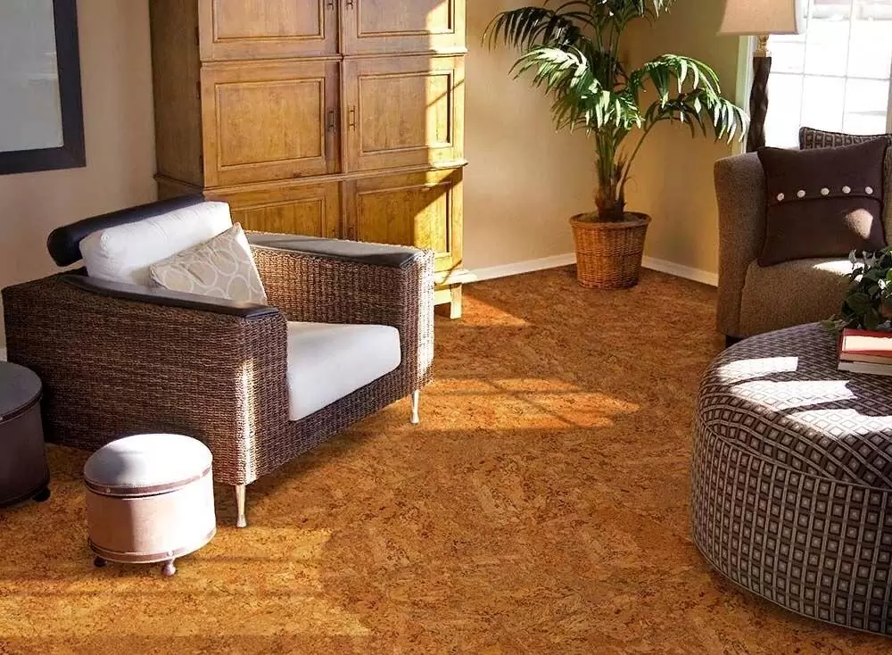 Монтаж  клеевых напольных пробковых покрытий