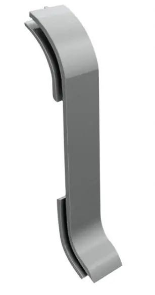 Соединитель для алюминиевого плинтуса (60 мм) 2 шт. Серебро Москва