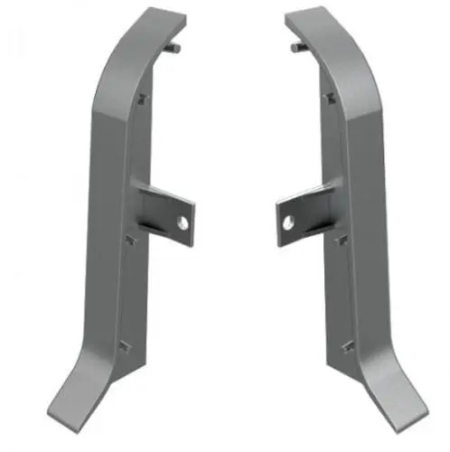 Заглушка ПВХ (правая+левая) для алюминиевого плинтуса Al 80 (серебряный) купить