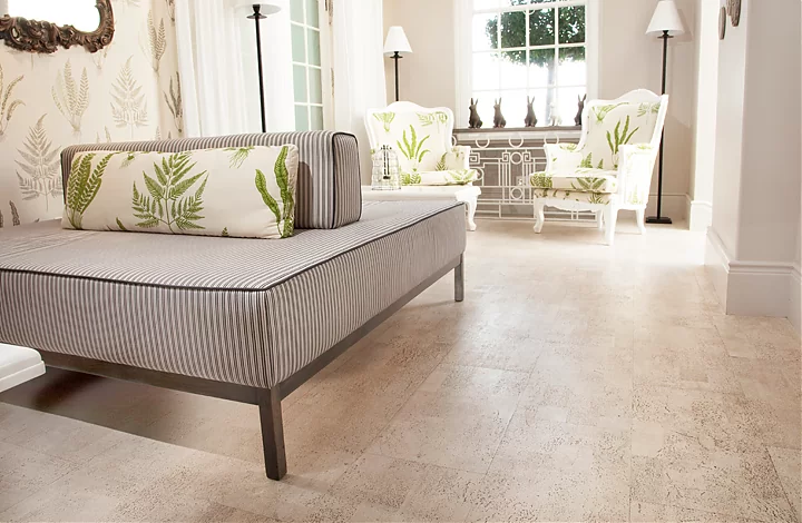 Пробковый пол Wicanders Identity I 801002 Moonlight на замках в интерьере