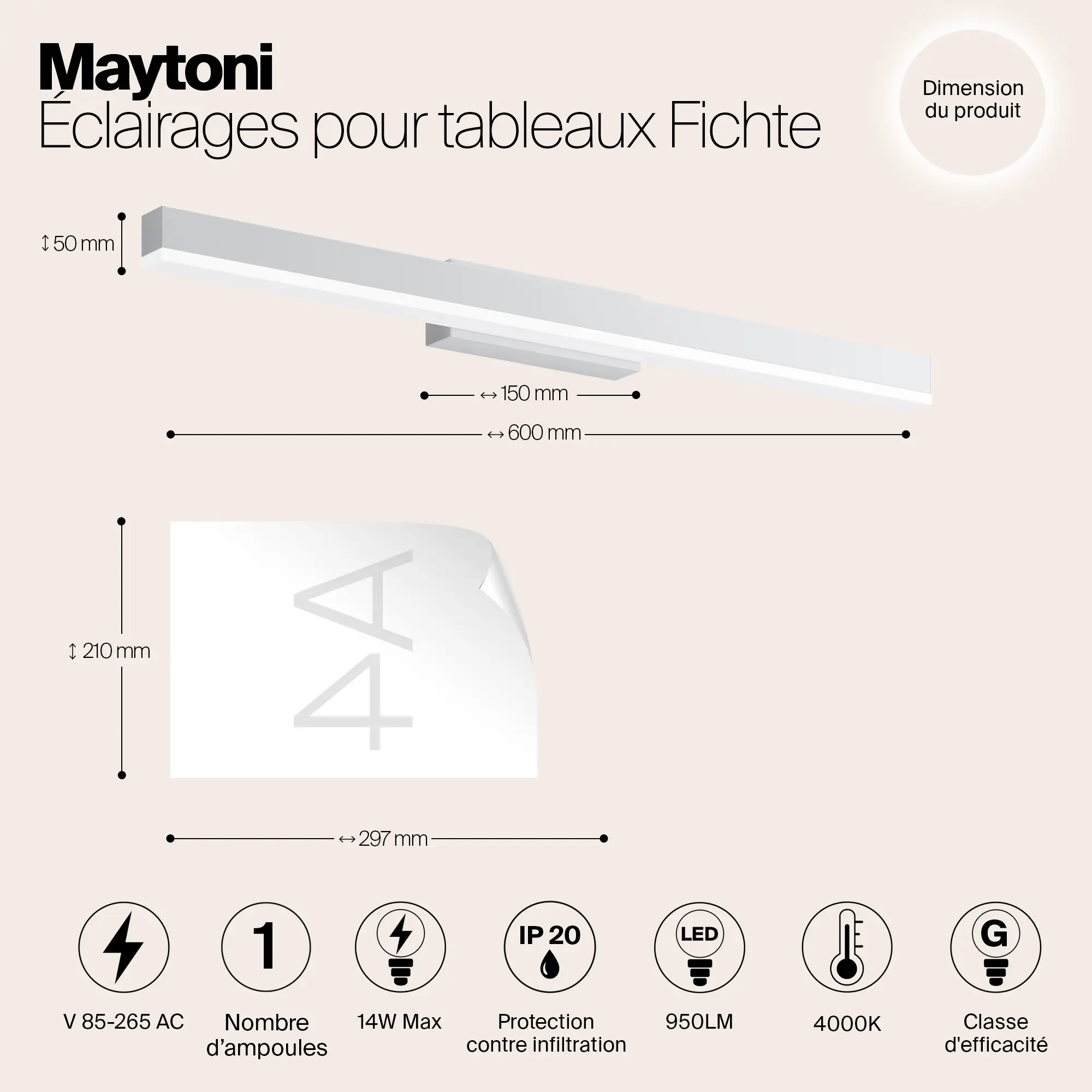 Подсветка Maytoni MIR012WL-L14W4K