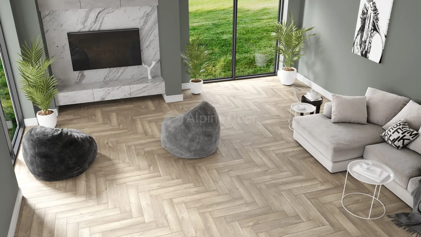 Ламинат SPC Alpine floor Parquet Light ЕСО 13-5 Дуб натуральный отбеленный купить