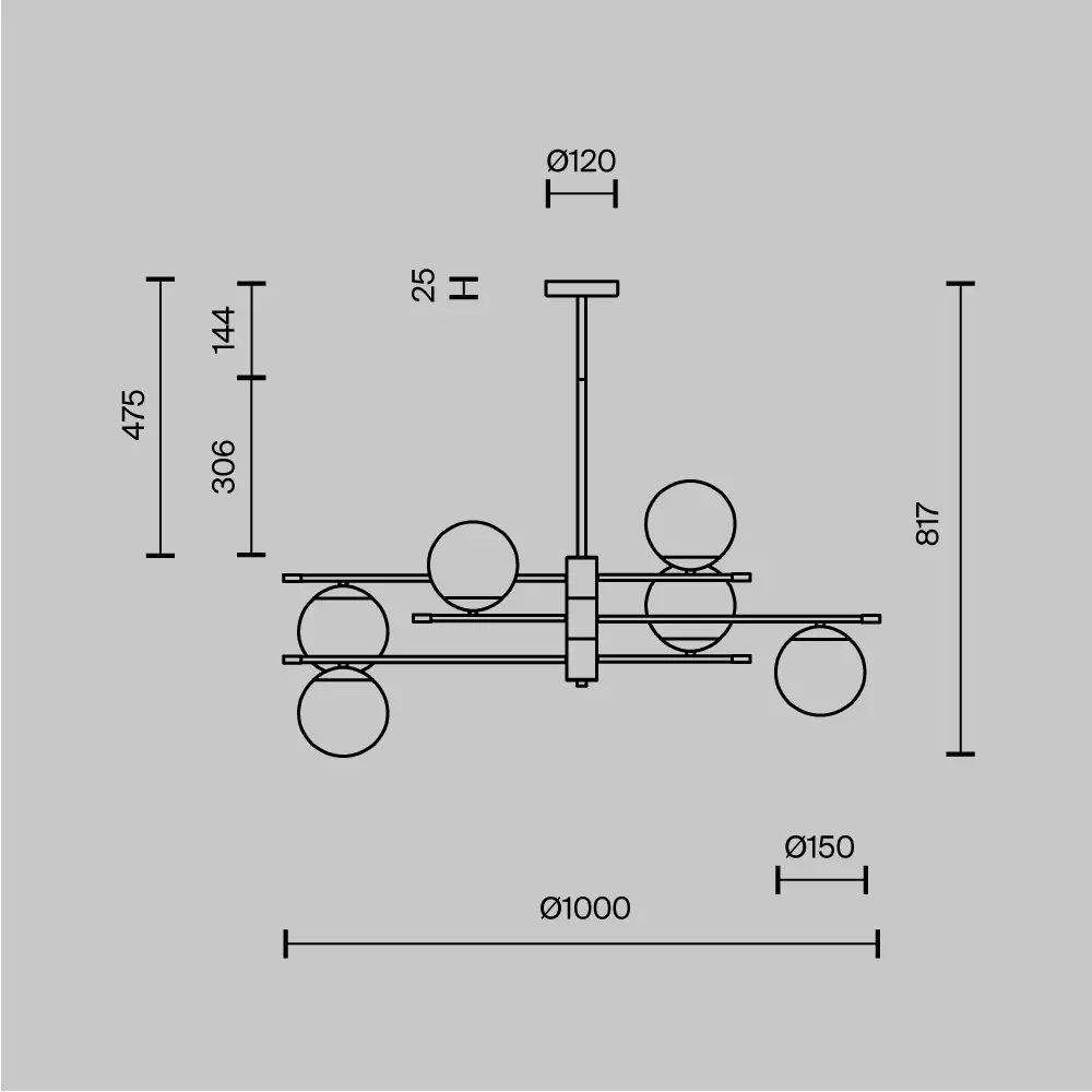 Подвесной светильник Maytoni MOD048PL-06G