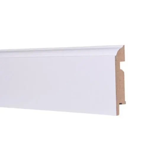 Плинтус ламинированный белый Finitura Dekor П80P 80х16х2400 мм