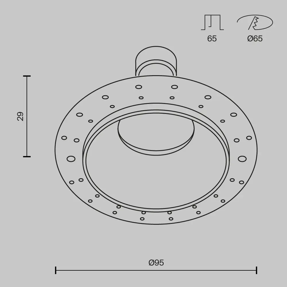 Встраиваемый светильник Technical DL126-GU10-TRS-B