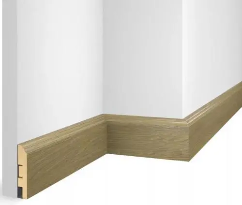 Плинтус МДФ Cosca EP07 Nanoflex Дуб прованс 80х16х2400 мм из экополимера