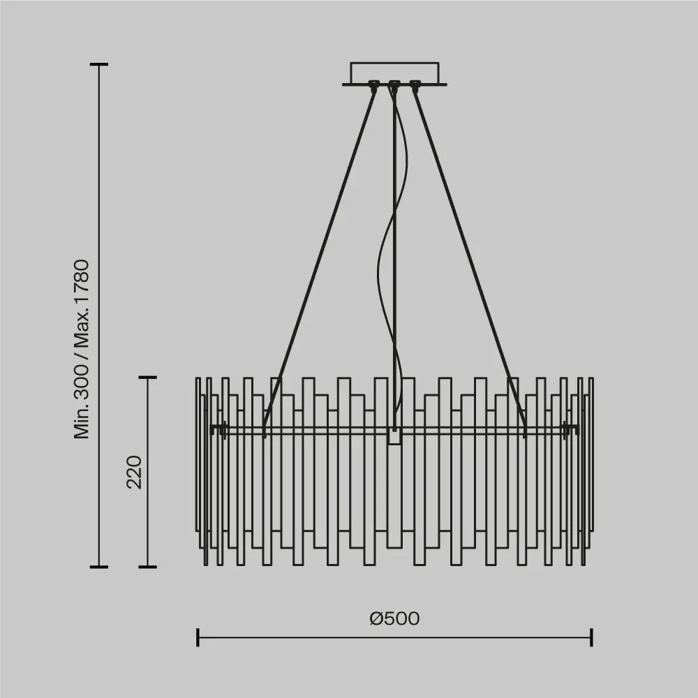 Подвесной светильник Maytoni MOD136PL-06BS