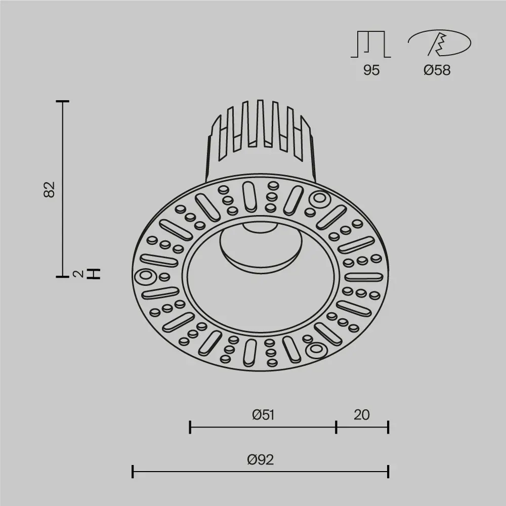 Встраиваемый светильник Technical DL124-10W-3K-TRS-W