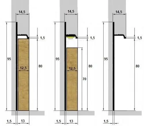 Скрытый плинтус BFM ProFile 50-8013 черный муар цена