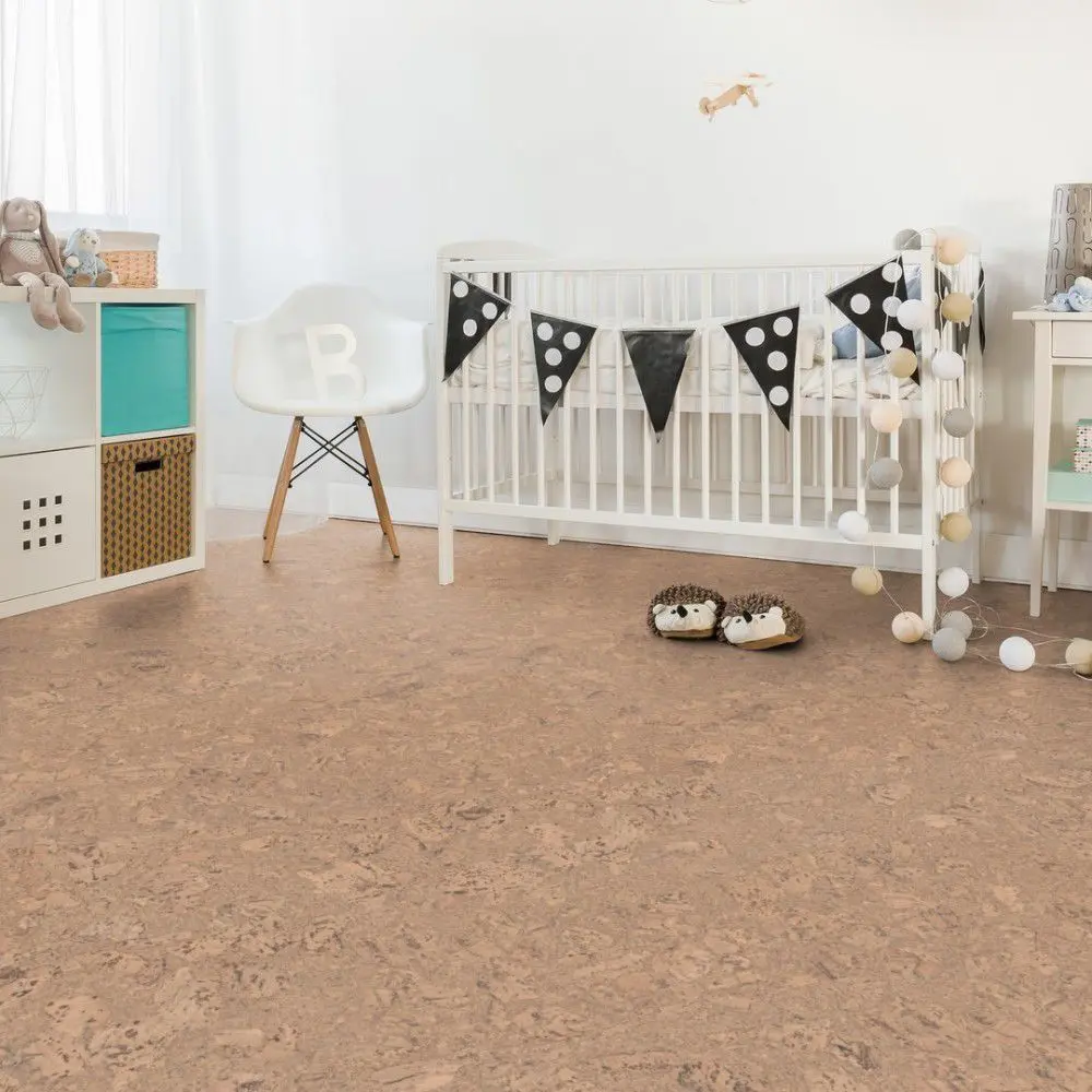 6 мм клеевой пробковый пол WICANDERS AJ3K002 Personality Сhampagne в интерьере