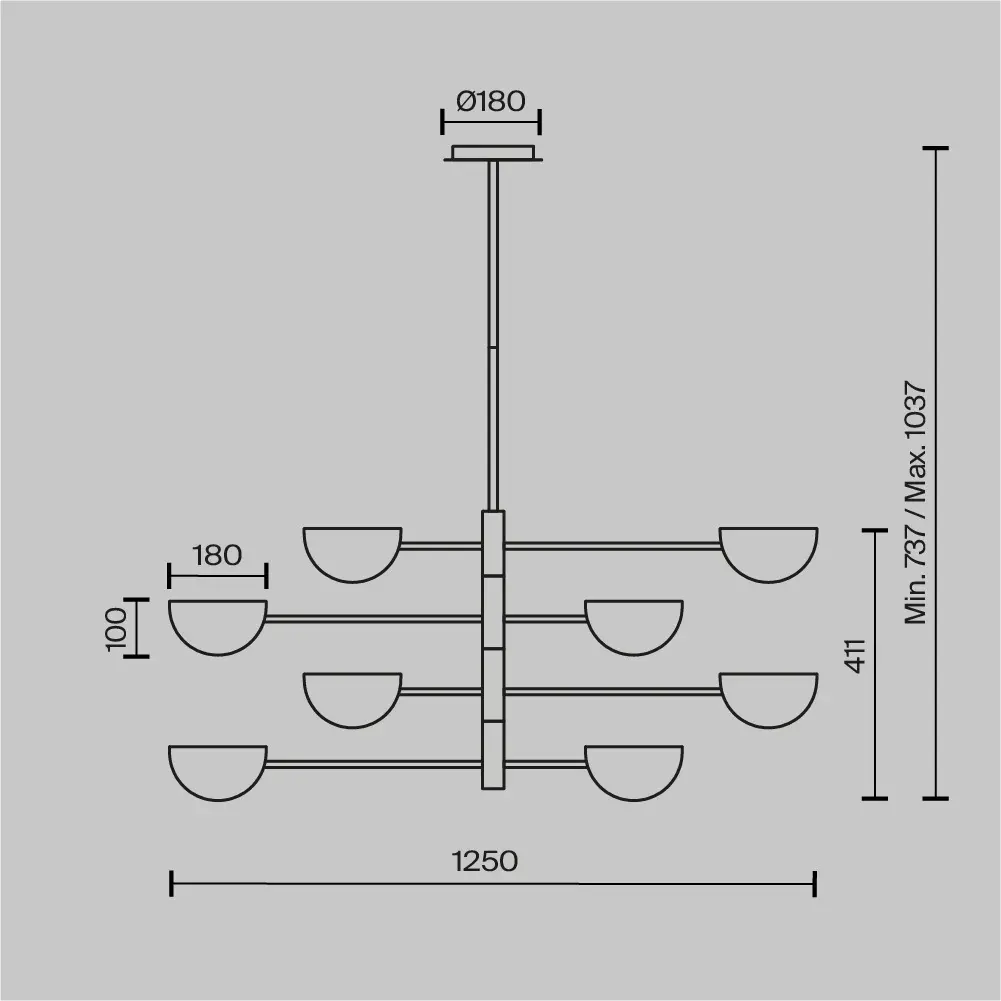 Люстра Maytoni MOD126PL-08B
