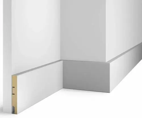 Плинтус МДФ Cosca AP75 под покраску белый 100х16х2400 мм из экополимера