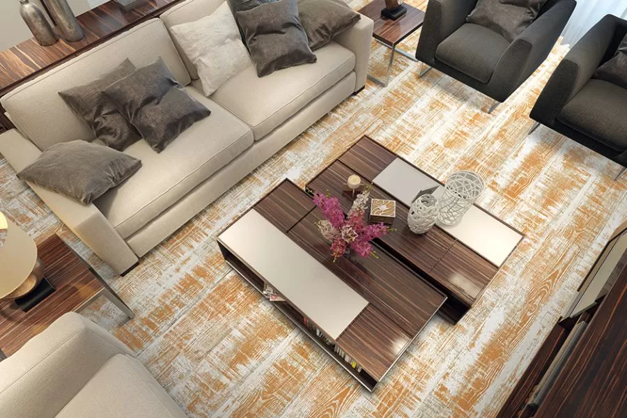 Пробковый пол с дизайном под дерево