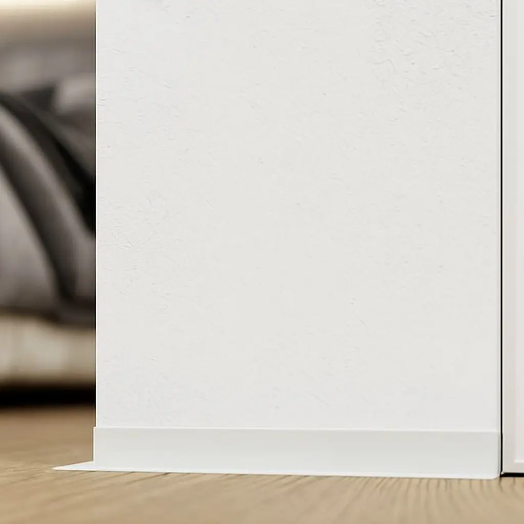 Микроплинтус BFM ProFILE L-образный белый  муар 3 m  с пружинами