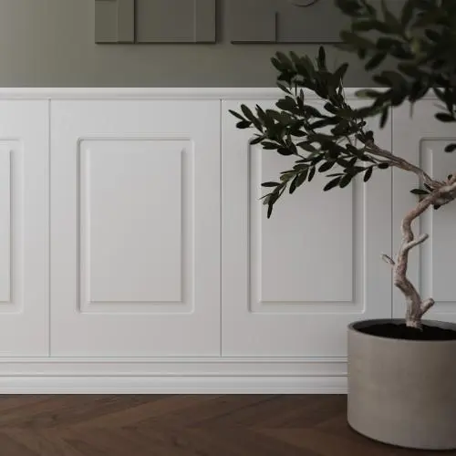 Стеновая панель Ultrawood с 2-мя филенками UW 2100 (760 х 1000 х 12 мм) P Белый мат RAL 9010 цена