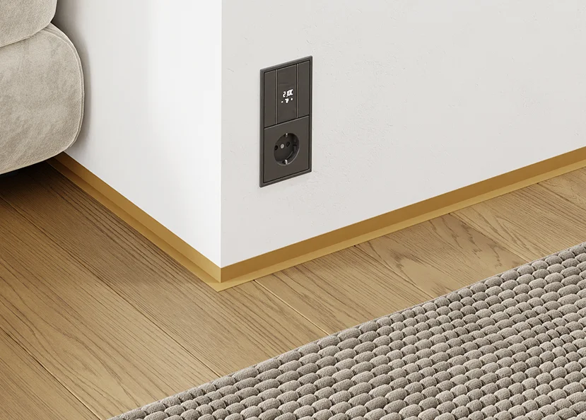 Микроплинтус L образный Коричнево-бежевый RAL 1011 54-65-43