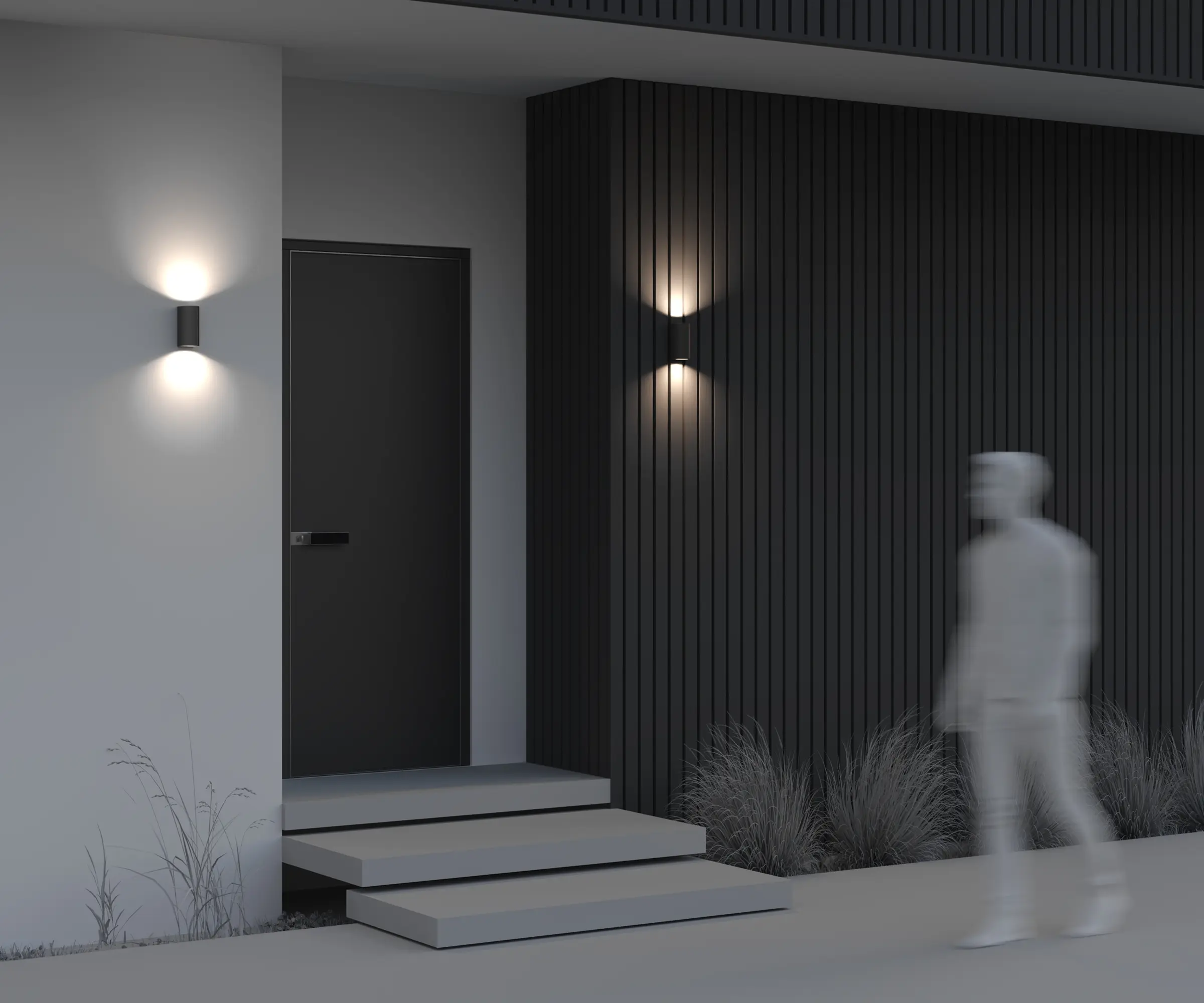 Настенный светильник (бра) Outdoor O044WL-02B