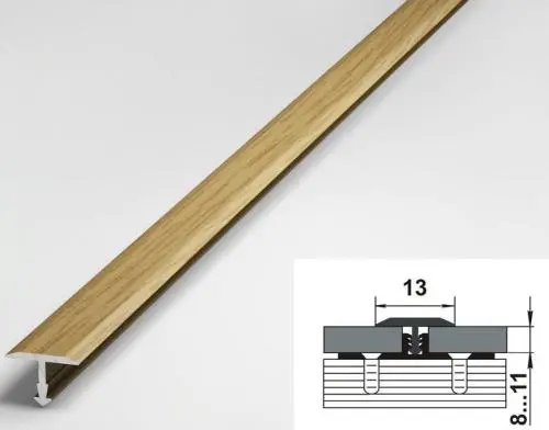 Порог одноуровневый стыкоперекрывающий Лука ПС-09 082 Дуб светлый