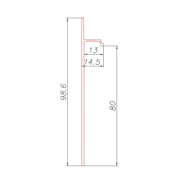Скрытый плинтус алюминиевый Pro Design 323 R крашенный по RAL купить