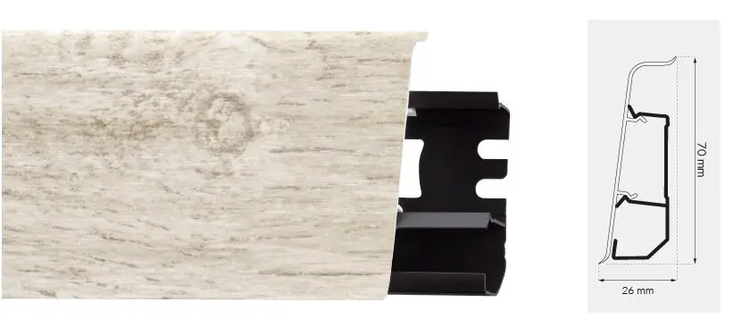 Пластиковый плинтус напольный