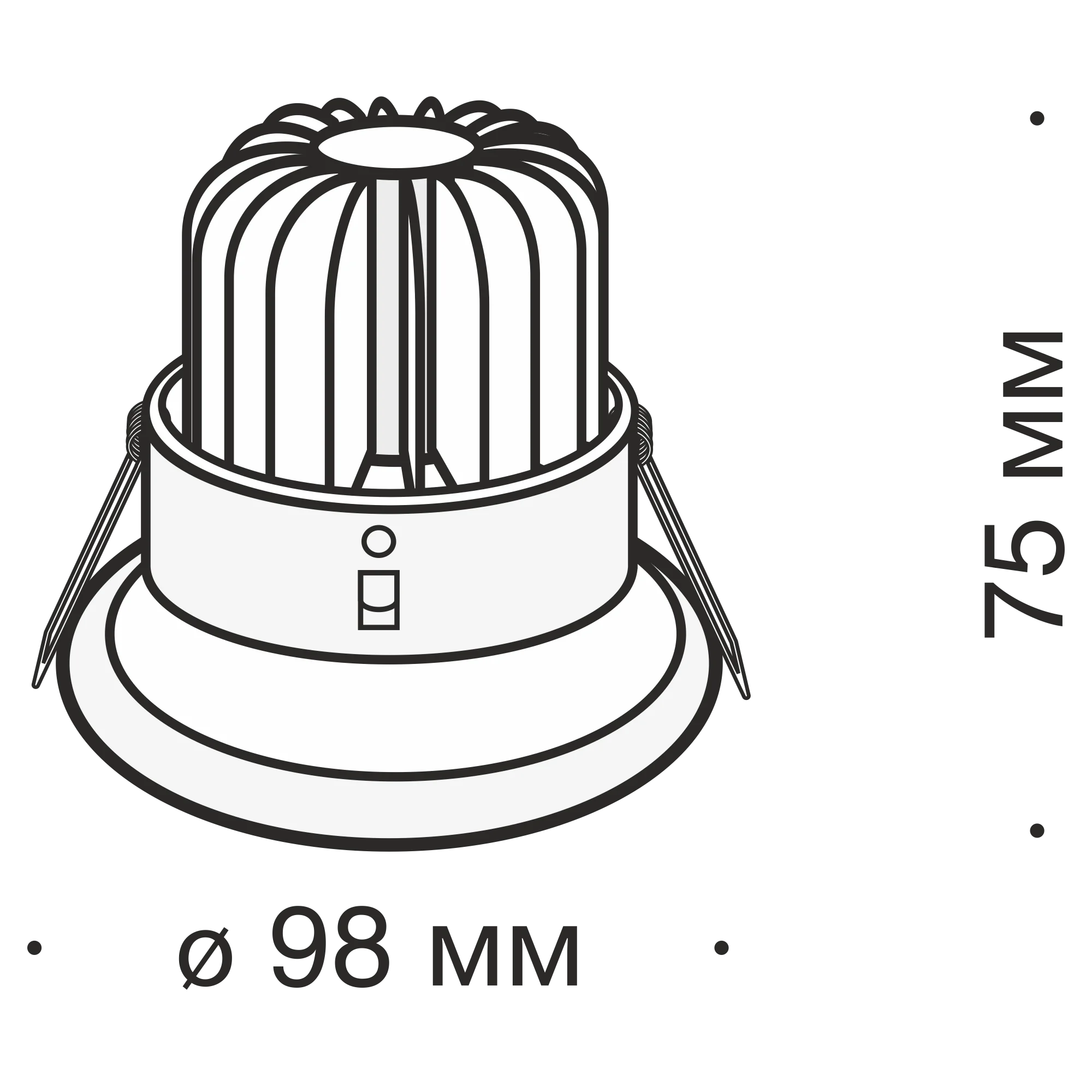 Встраиваемый светильник Technical DL031-2-L12B
