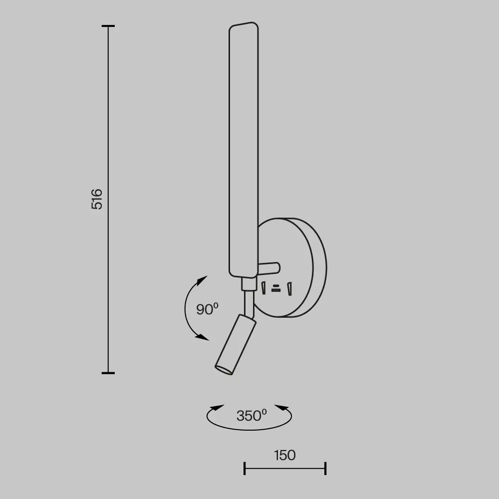 Настенный светильник (бра) Maytoni MOD214WL-L8B3K1