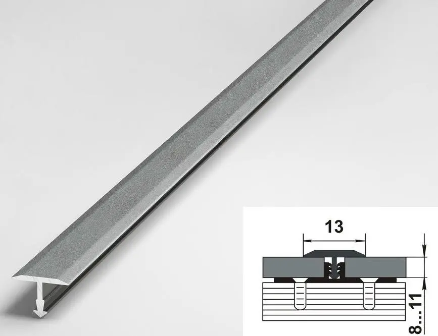 Порог одноуровневый стыкоперекрывающий Лука ПС-09 059 Бетон скай