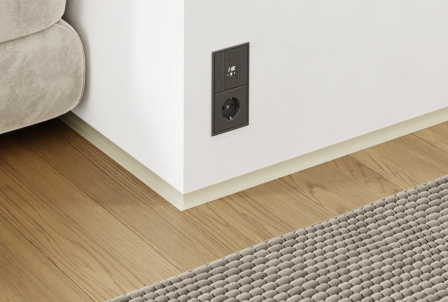 Микроплинтус L образный Кремово-белый 9001 23-09-62