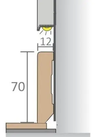 МДФ вставка для скрытого плинтуса Pro Design 70 мм грунт под покраску цена