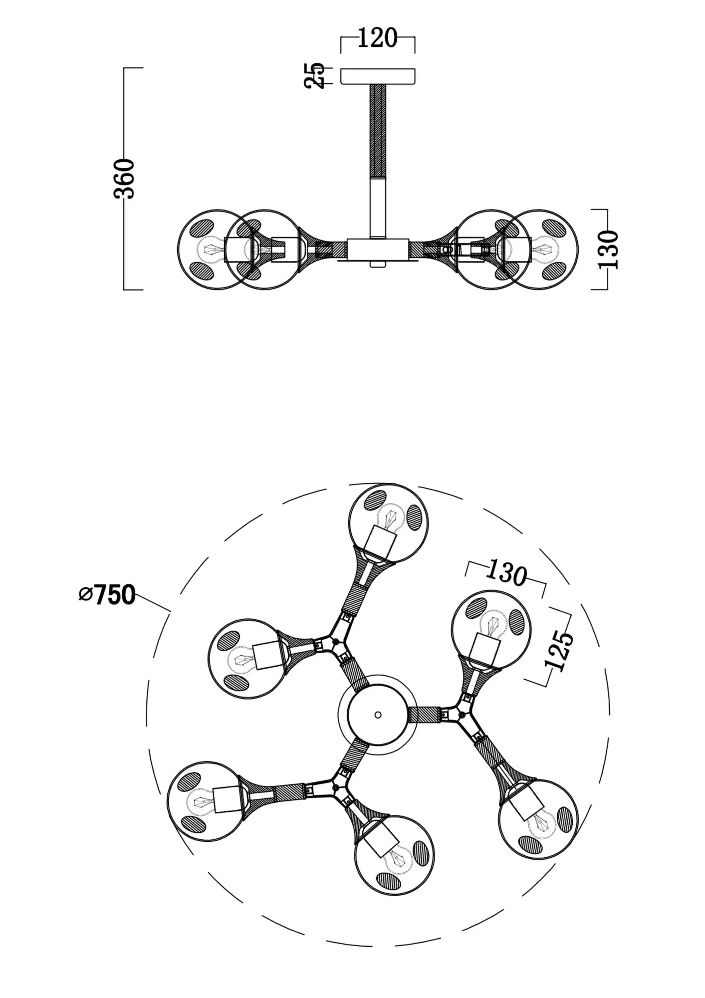 Потолочный светильник Freya FR5105CL-06W