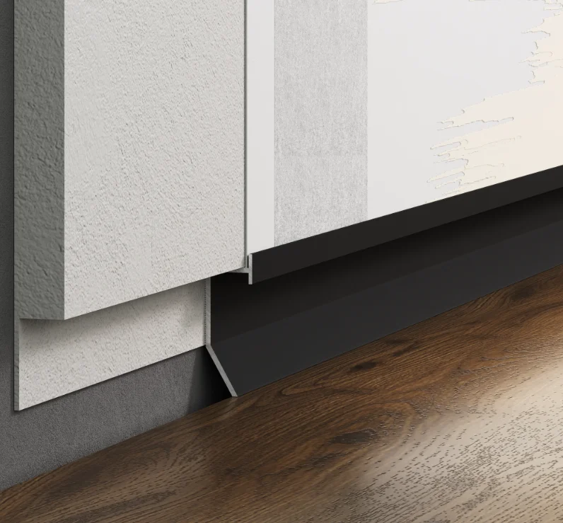 Теневой плинтус LACONISTIQ Novel Regular черный муар в Москве