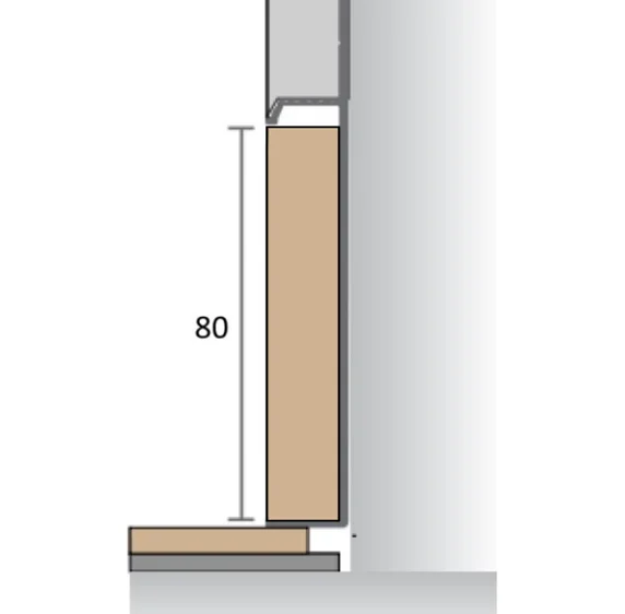 МДФ вставка для плинтуса Pro Design 80 мм Шпон дуба купить