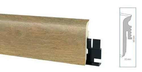 Гибкий плинтус Arbiton Vigo 60 Дуб Sierra