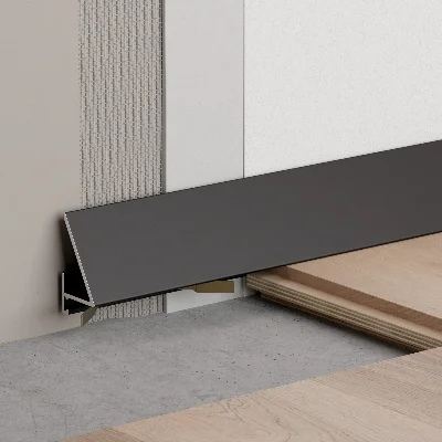 Микро плинтус угловой Лайн Ликорн С-05.25.3 Y черный